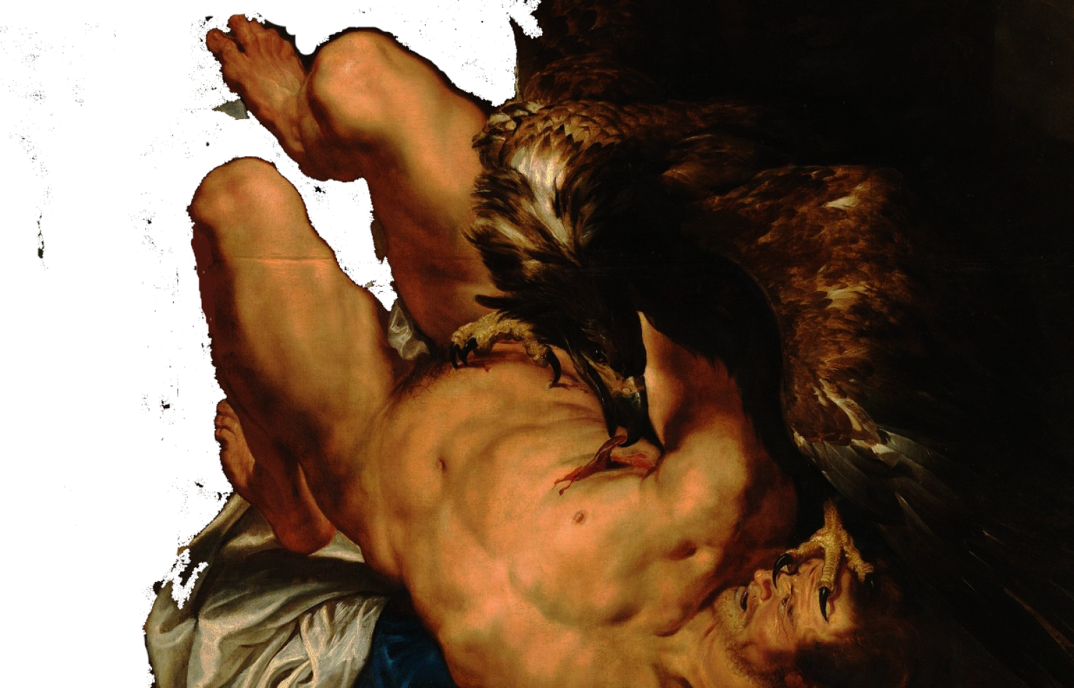 painting of prometheus getting his liver torn out by zeus' eagle